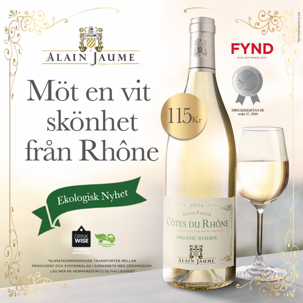 Côtes du Rhône Blanc Grand Veneur Organic Reserve – Allt om Vin